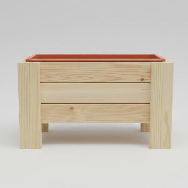 Drewniana donica z wkładem plastikowym 40cm