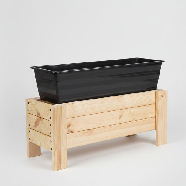 Drewniana donica z wkładem plastikowym 60cm